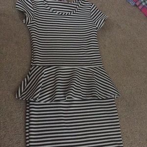 Cute black and white stripes dress